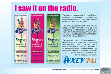 I saw it on the radio.