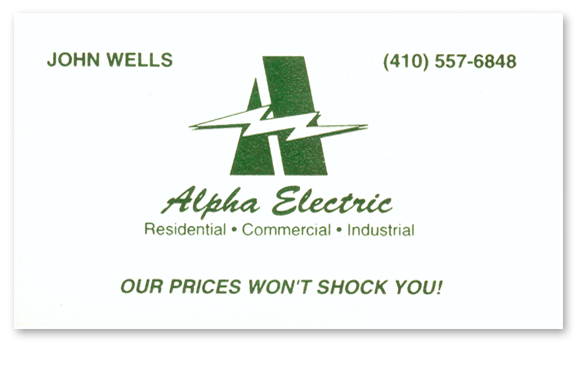 Alpha Electric Business Card