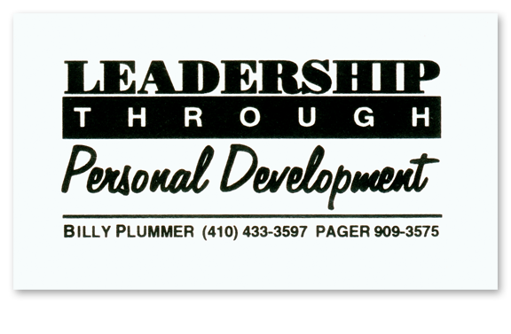 Billy Plummer Business Card