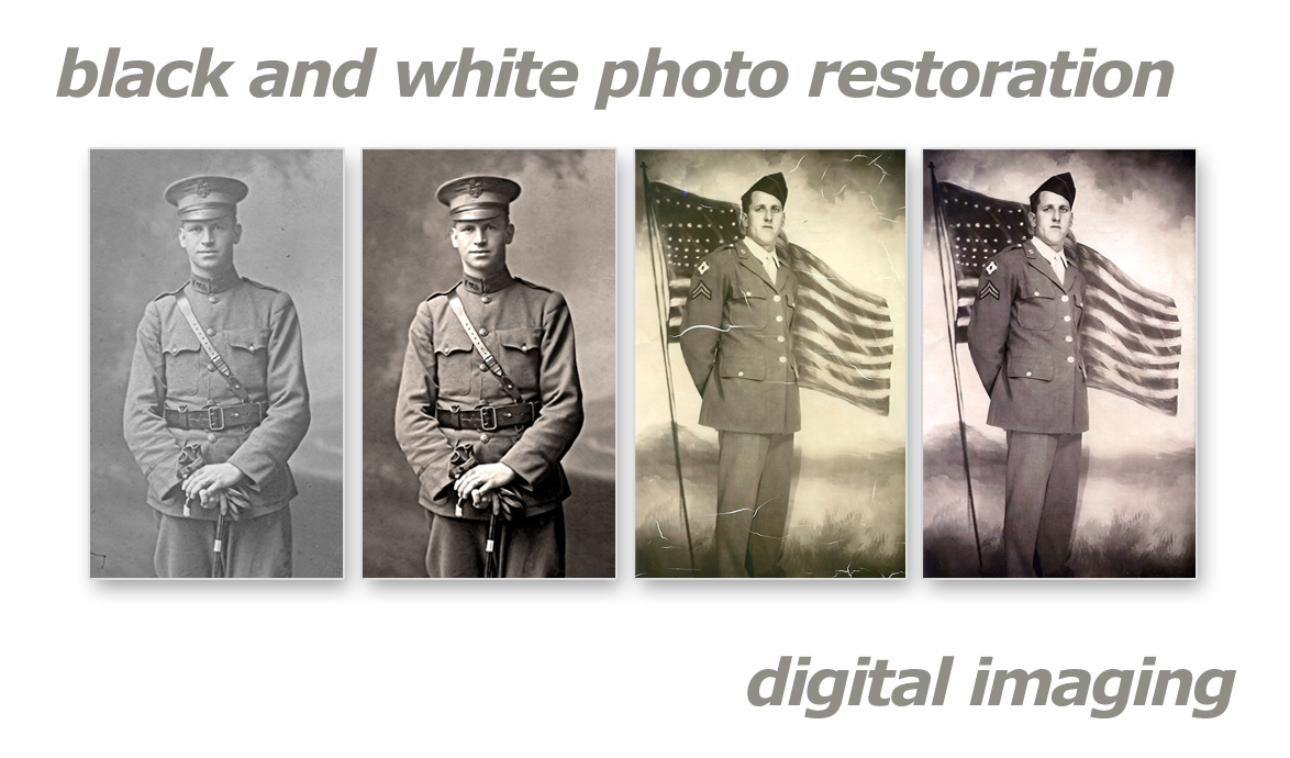 Black And White Photo Restoration Slide