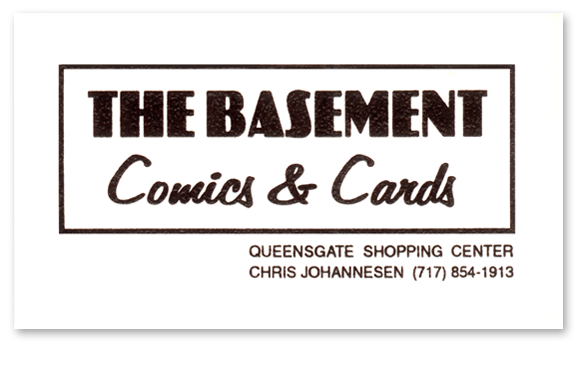 The Basement Comics & Cards Business Card