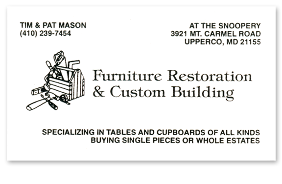 Furniture Restoration Business Card