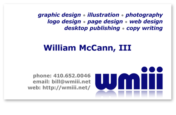William McCann, III Business Card