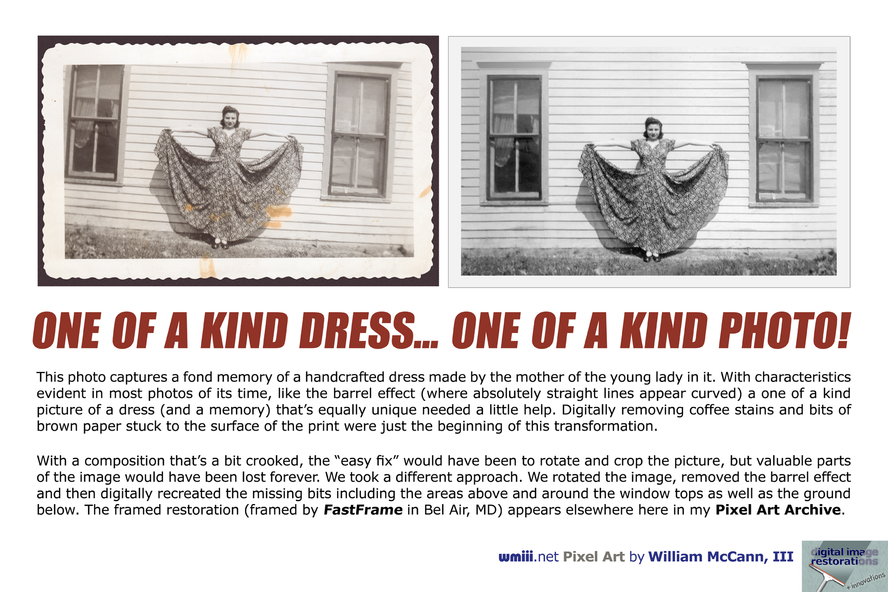 One of a kind dress... one of a kind photo